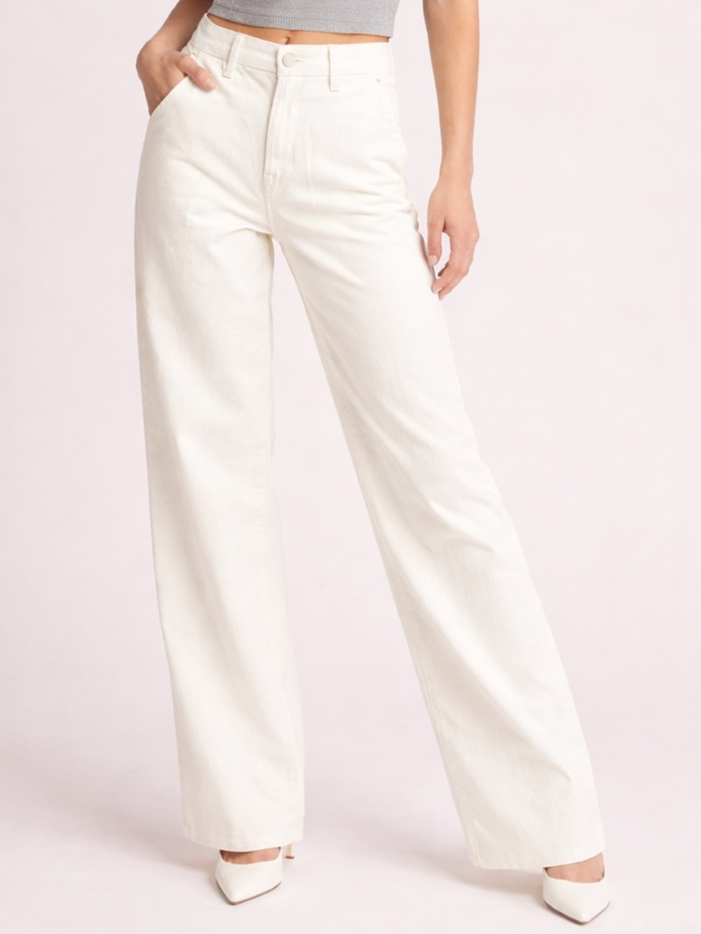 Good American Good 90s Carpenter Mid-Rise Wide-Leg Jeans size 8/29 NWT